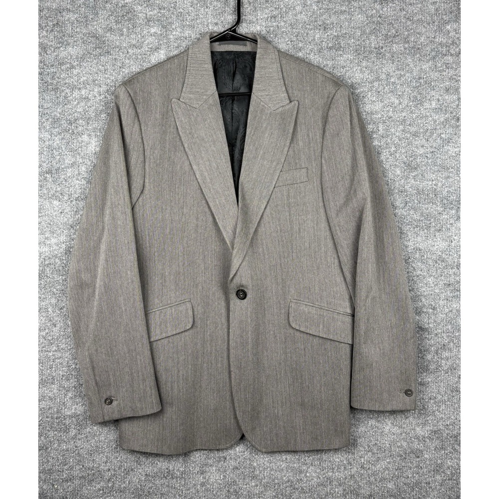 Oliver Spencer Mens 44 Gray 100% Wool Blazer Sport Coat Peak Lapel Jacket